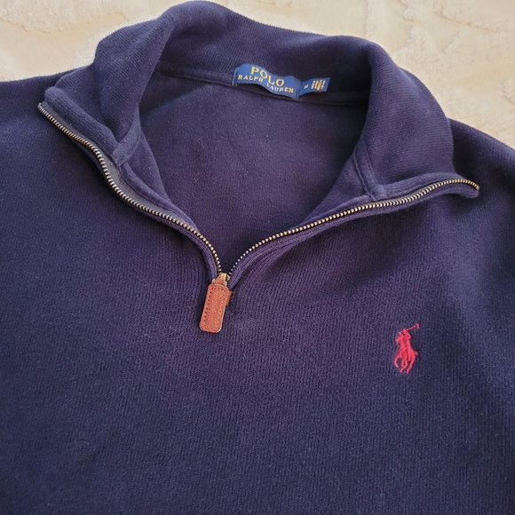 Blue Polo Ralph Lauren 1/4 Zip Long Sleeve - Picture 3 of 9